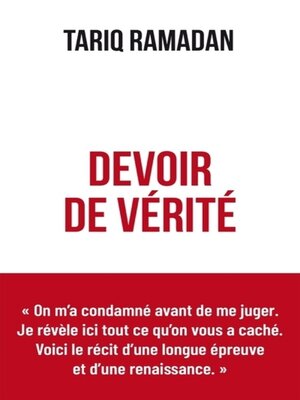 cover image of Devoir de vérité